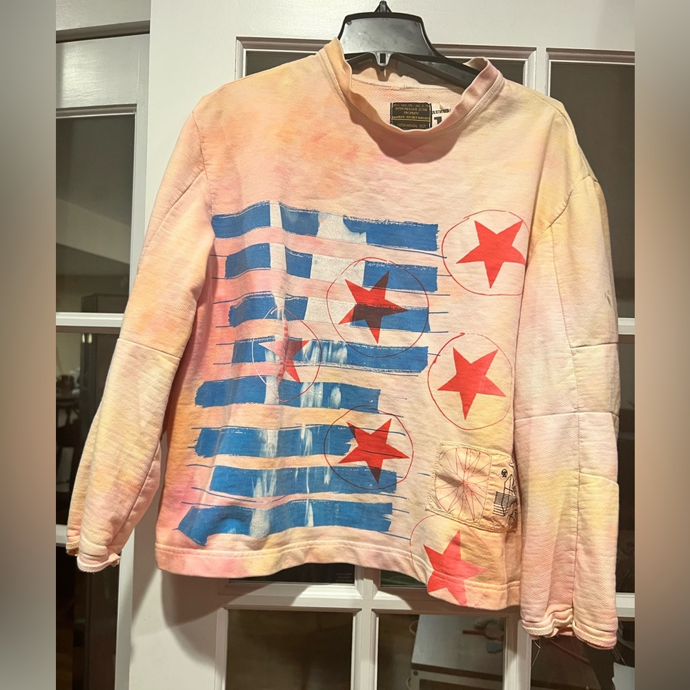 Taurus-Secret Society Pink Crew Sweatshirt with Black & Gold Label